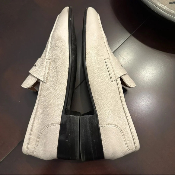 Bruno Magli Lastra Leather Slip-on Loafers Off White Size 8 Italian - Picture 8 of 12